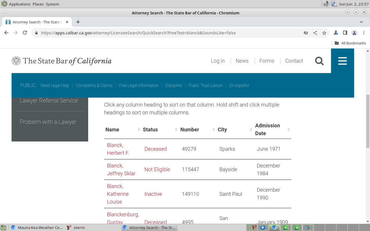 California State Bar thinks Jeffrey Blanck is still alive